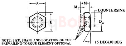 ASME B18.16.3M Prevailing Torque Hex Nuts