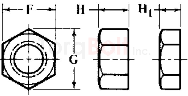 ASME B18.2.2 Heavy Hex Flat Jam Nuts