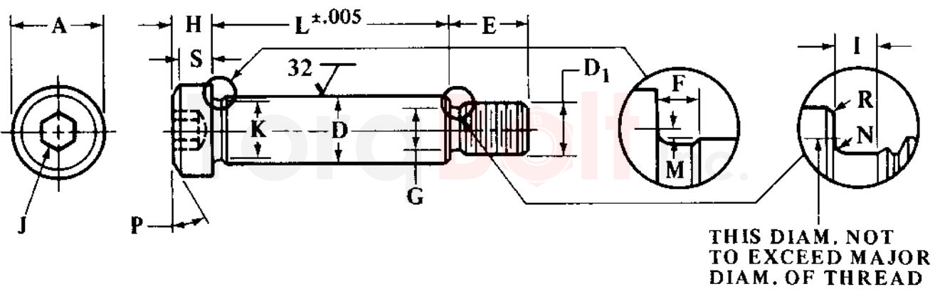 ASME B18.3 Hexagon Socket Head Shoulder Screws