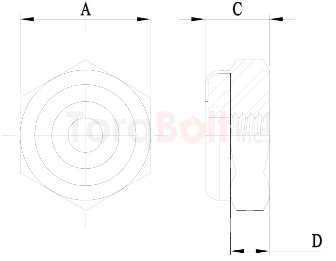 ASME B18.16.6 Nylon Insert Nuts Thin Type