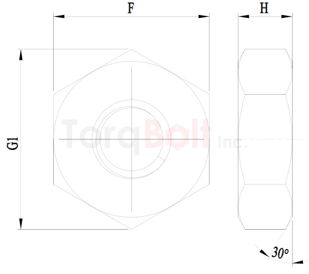 ASME B18.2.2 Small Pattern Hexagon Nuts