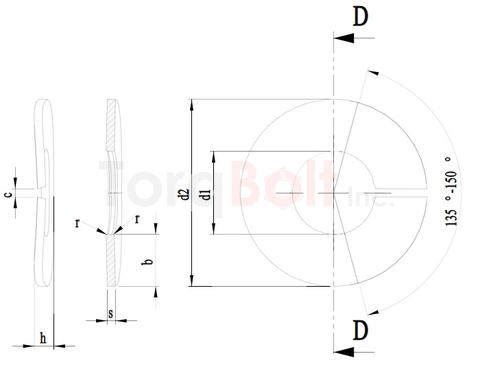 DIN 128A Curved Spring Washers