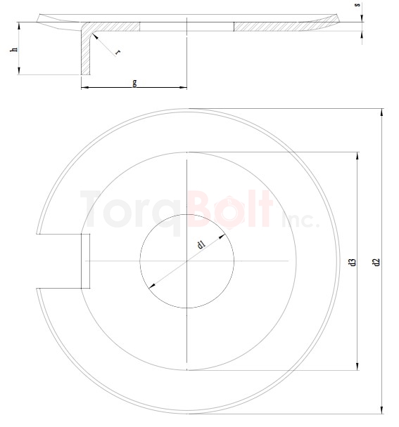 DIN 432 Tab Washers With One External Tab