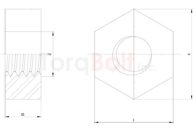 DIN 439 Left Hand Thread Hexagon Thin Nuts