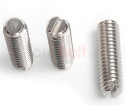 DIN 551 Slotted Set Screws Flat Point