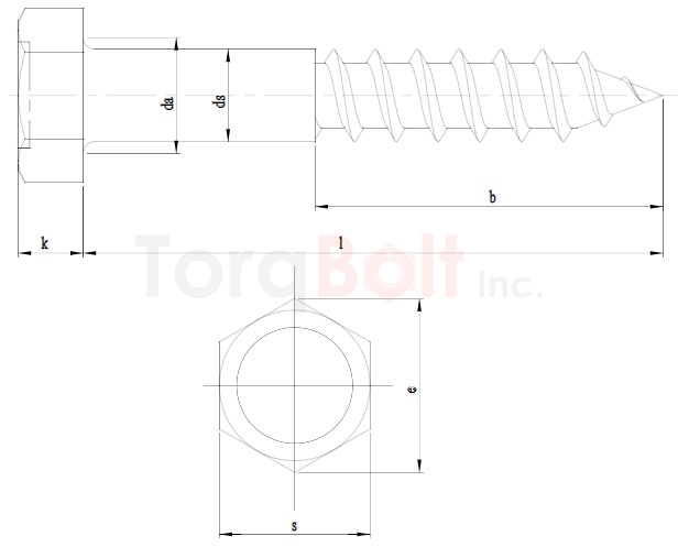 Din 571 Hexagon Head Coach Screws