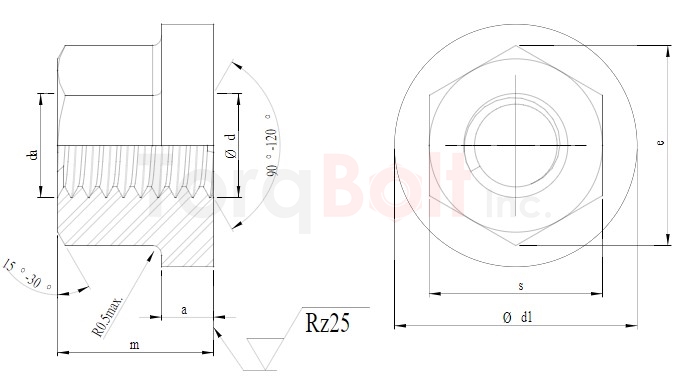 DIN 6331 Hexagon Collar Nuts