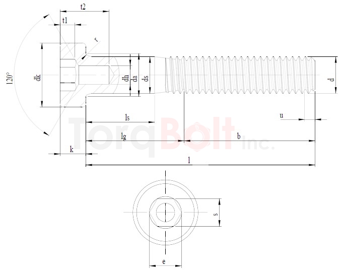 DIN 6912 Low Head Socket Cap Screws With Pilot Recess