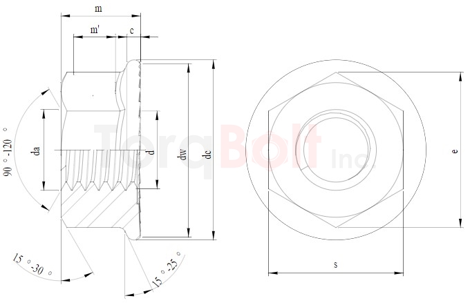 DIN 6923 Serrated Flange Nuts