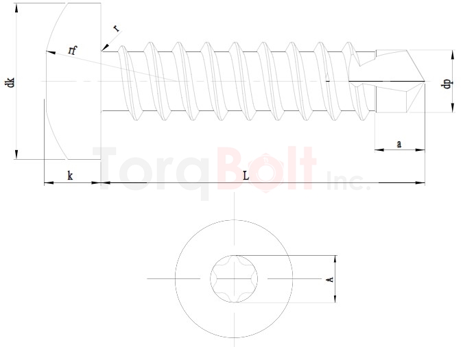 DIN 7504M Hexalobular Pan Self Drilling