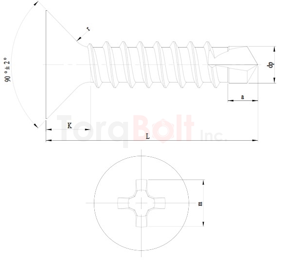 DIN 7504OH Phillips Countersunk Self Drilling