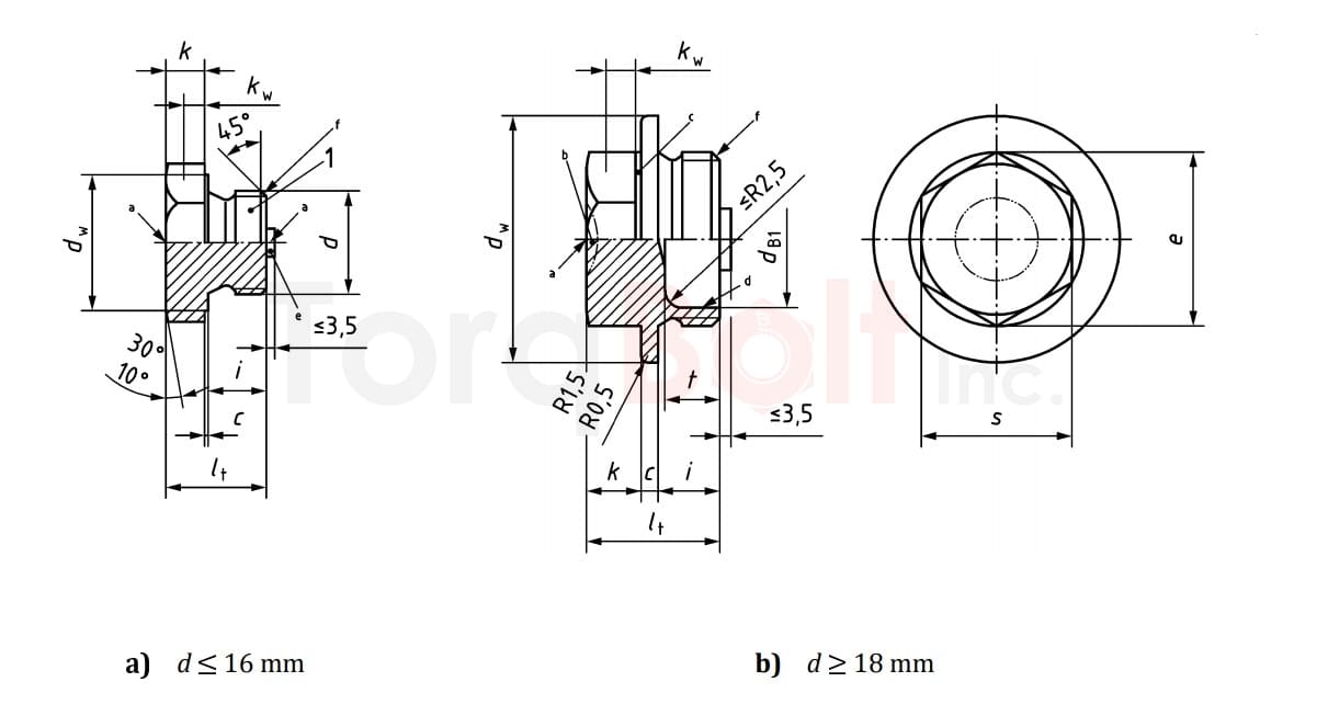 Locking screws with external hexagon