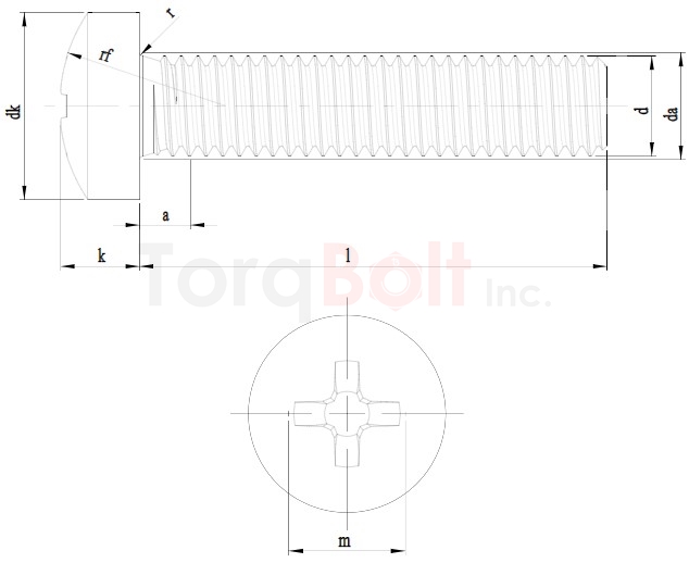 DIN 7985H Phillips Pan Machine Screws