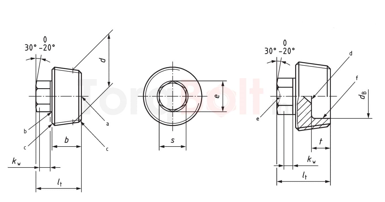 Locking screw with hexagon socket