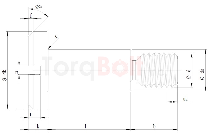 DIN 923 Slot Pan Shoulder Screws