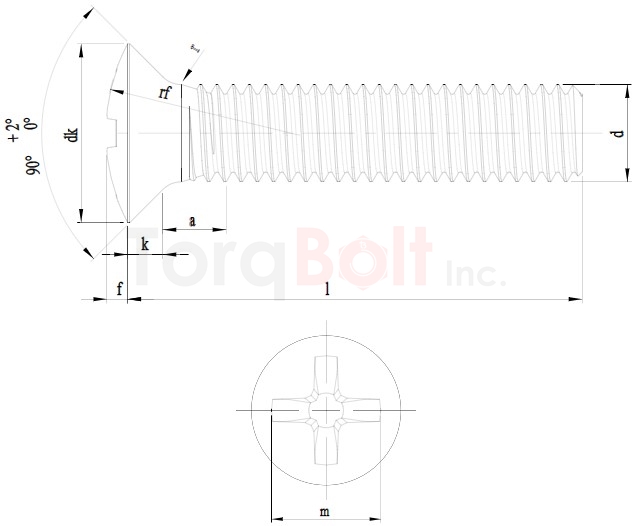 DIN 966H Phillips Raised Countersunk Machine Screws