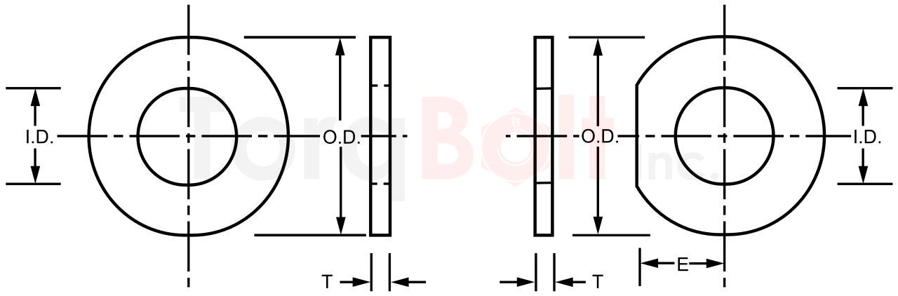 ASTM F436 Hardened Circular, Clipped Circular, and Extra (Inch Washers)