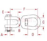 Fed. Spec. Jaw & Eye Swivel