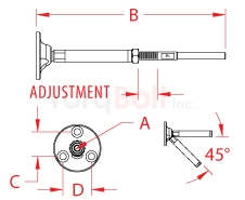 Hand Swage Tensioner With Stud 