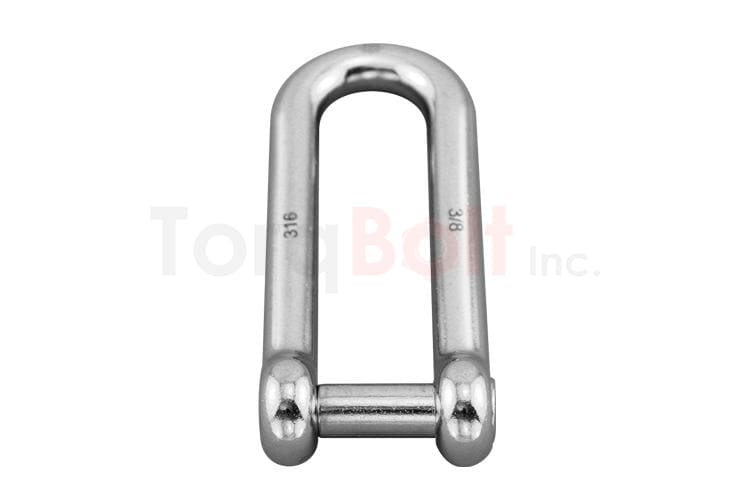 Long D Shackle w/ No Snag Pin