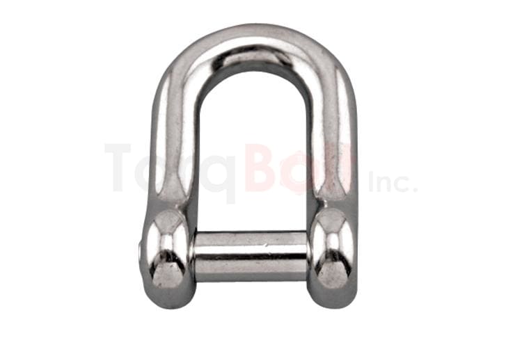 Straight D Shackle w/ No Snag Pin