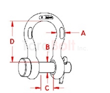 Round Pin Anchor Shackle