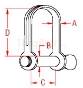 Stamped D Shackle