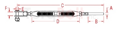 Toggle & Hand Swage Stud - Open Body