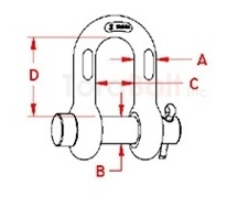 US Round Pin Chain Shackle