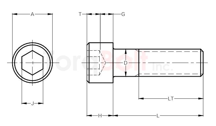 HEXAGON SOCKET HEAD CAP SCREW INCH THREAD