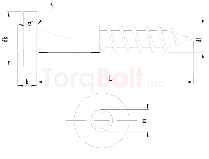 Hexalobular Pan Chipboard Screws