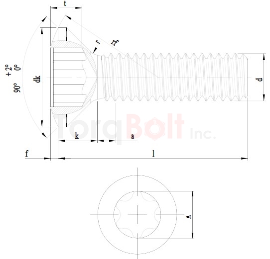 ISO 14584 Hexalobular Raised Countersunk Machine Screws