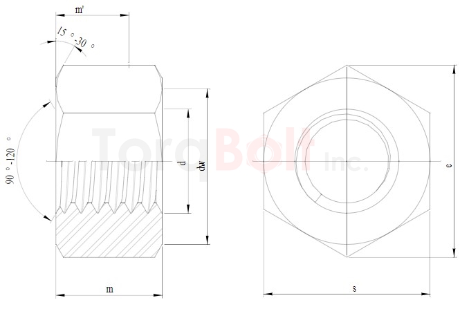 ISO 4032 Hexagon Full Nuts