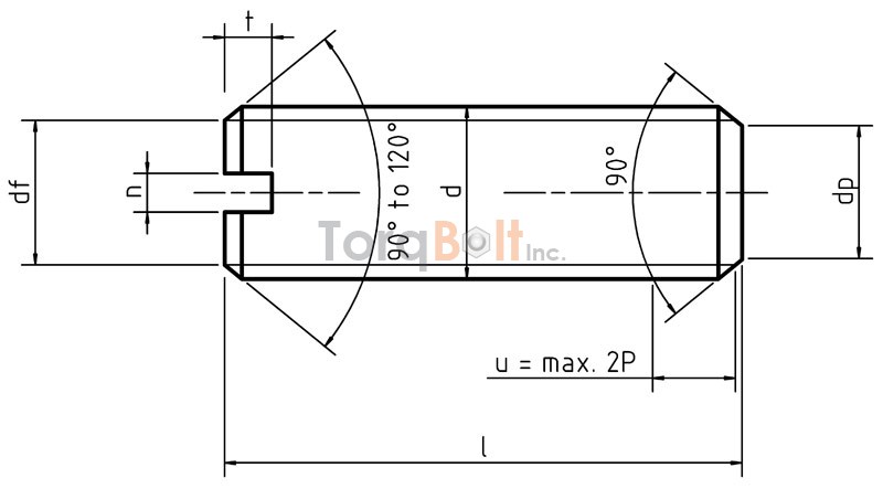 ISO 4766 Slotted Set Screws With Flat Point