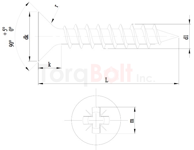 Pozi Countersunk Chipboard Screws Full Thread