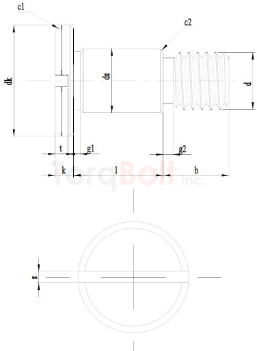 Precision Ultra Low Head Slotted Shoulder Screws